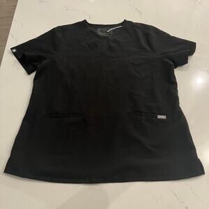 NWOT Figs‎ Casma Three-Pocket Scrub Top Black Size XL